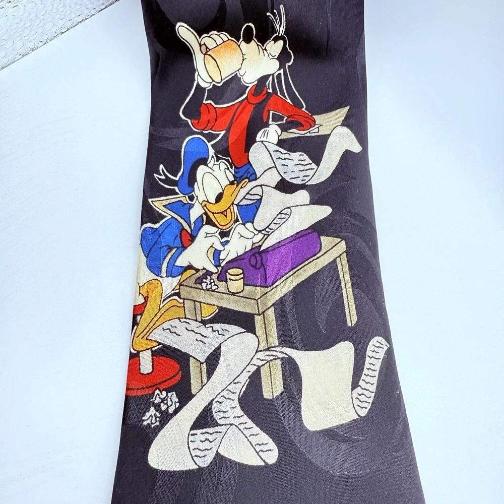 Mickey Unlimited Ace Reporter Character Print‎ Men's Necktie Tie Vintage